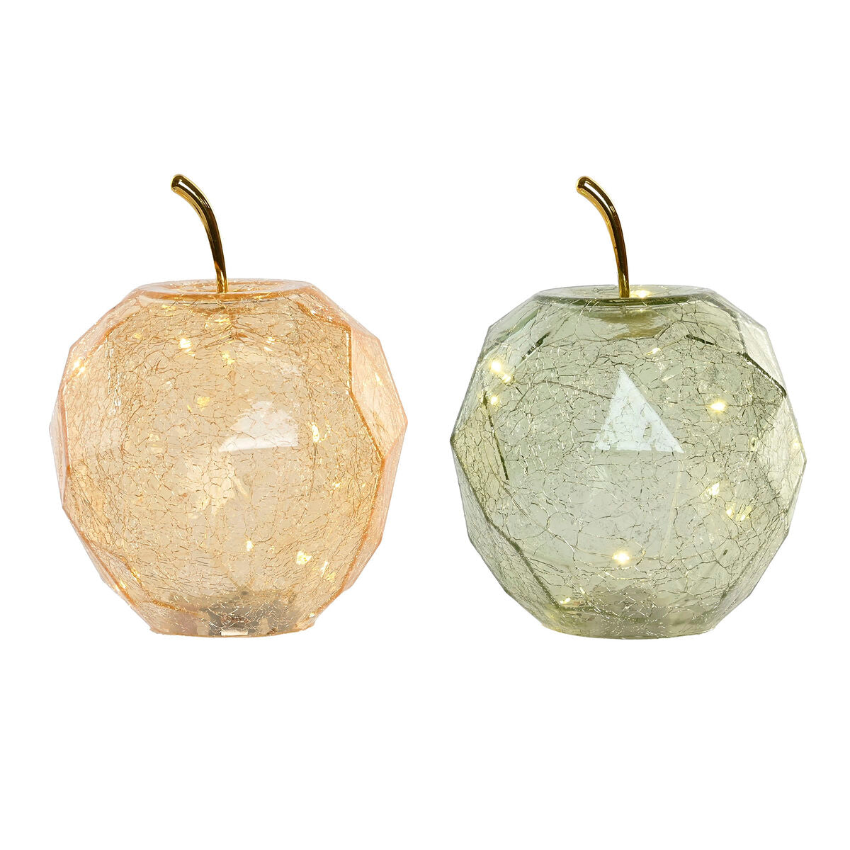 Lighting decoration Home ESPRIT Crystal Shabby Chic 14 x 14 x 19 cm (2 Units)