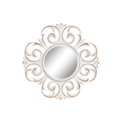 Mirror Set DKD Home Decor Crystal Golden White PP 2 Units Modern Stripped (35 x 2 x 35 cm)