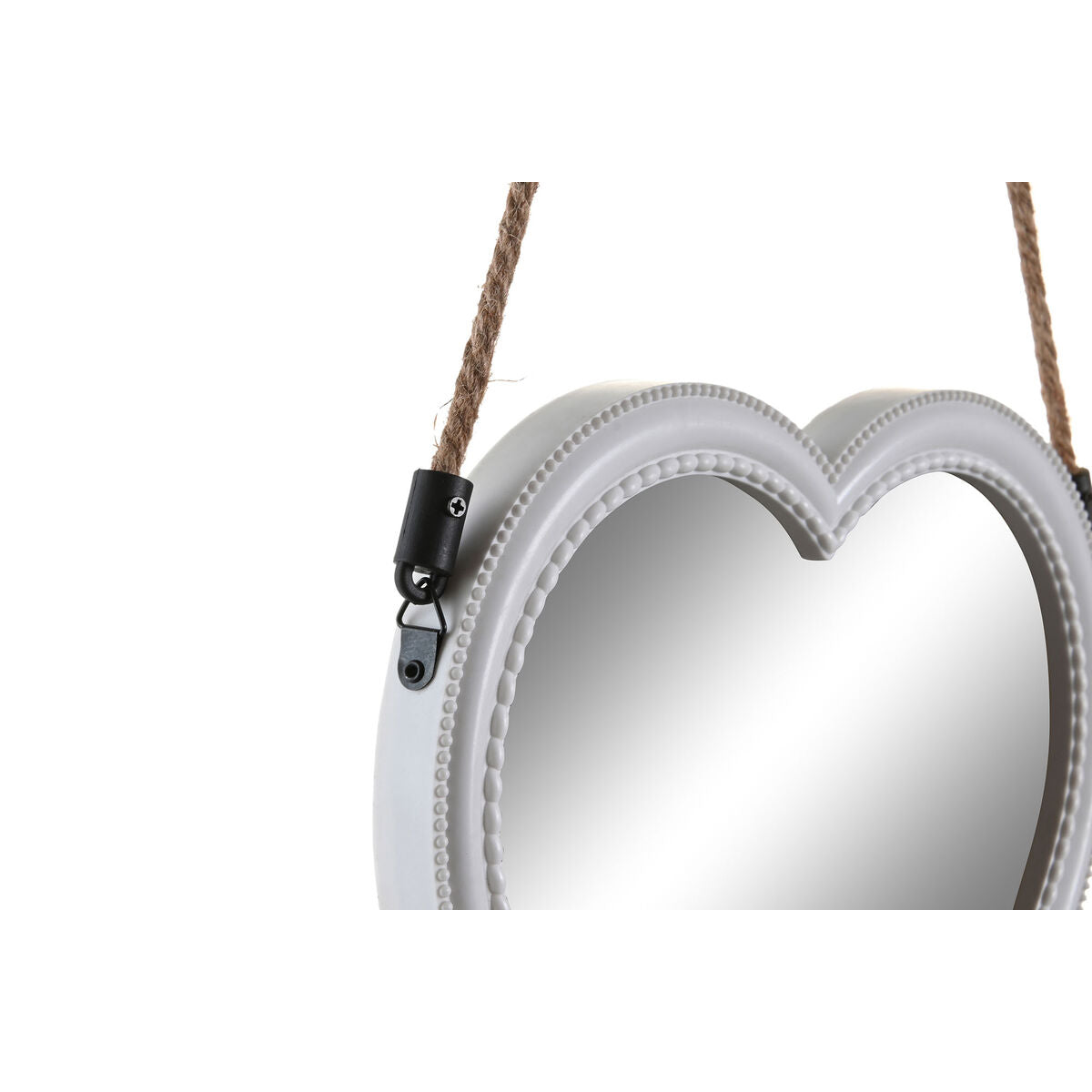 Mirror Set DKD Home Decor Scandi Crystal White polypropylene (26 x 3 x 26 cm) (2 Units)