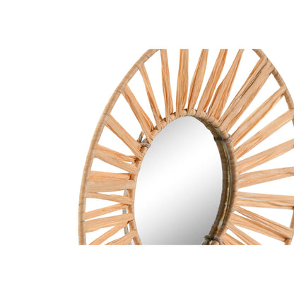 Mirror Set Home ESPRIT Natural Scandi 20 x 2 x 20 cm (3 Pieces)