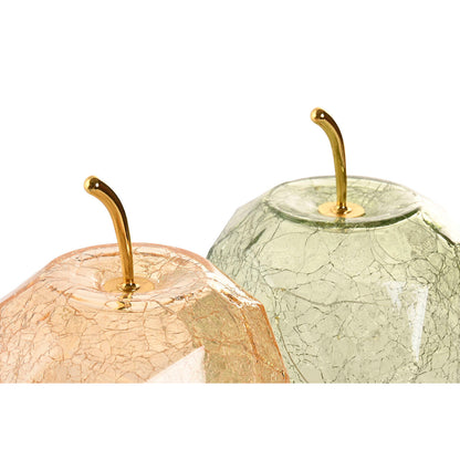 Lighting decoration Home ESPRIT Crystal Shabby Chic 14 x 14 x 19 cm (2 Units)