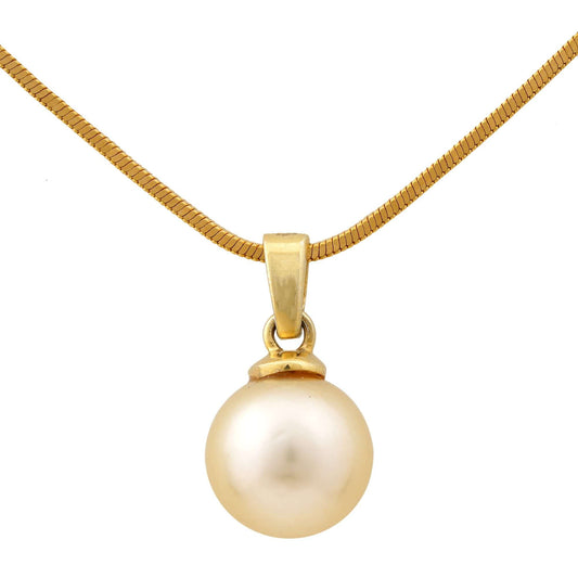 South Sea Golden Pearl Hawkesbury Pendant Necklace 10 – 10.5 MM