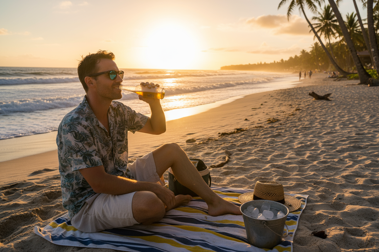 gör den mer verklig och va på stranden